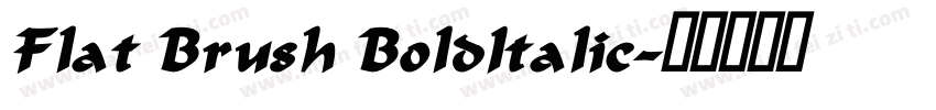Flat Brush BoldItalic字体转换